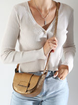 Shoulder Bag Nine Leather Milano Gold nine NI24064-vue-porte