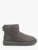Classic Mini Ii Boots In Leather Ugg Gray women 1016222