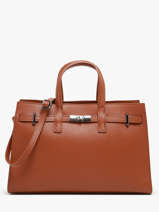 Sac  Main Caviar Cuir Milano Marron caviar CA24062