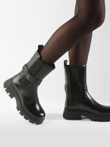 Boots In Leather Calvin klein jeans Black women 14950GT-vue-porte