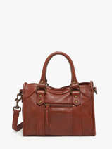 Shoulder Bag Cow Leather Basilic pepper Brown cow BCOW72