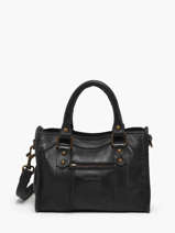 Sac Bandoulire Cow Cuir Basilic pepper Noir cow BCOW72