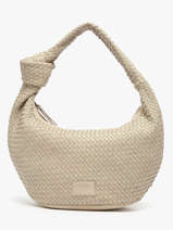 Sac Port paule Parma Cuir Basilic pepper Beige parma BPAR01