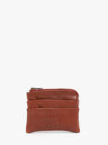 Porte-monnaie Cuir Basilic pepper Marron cow BCOW99