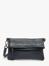 Shoulder Bag Cow Leather Basilic pepper Blue cow BCOW75