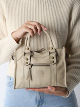 Sac Bandoulire Cow Cuir Basilic pepper Beige cow BCOW72-vue-porte