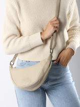 Shoulder Bag Cow Leather Basilic pepper Beige cow BCOW73-vue-porte