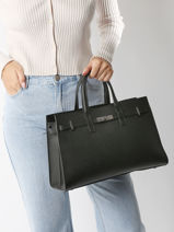 Handbag Caviar Leather Milano Black caviar CA24062-vue-porte