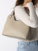 Sac  Main Caviar Cuir Milano Beige caviar CA24067-vue-porte