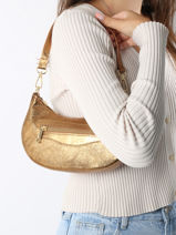 Sac Port� �paule Nine Cuir Milano Or nine NI24061-vue-porte