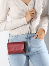 Sac Bandouli�re Nine Cuir Milano Rouge nine NI24063-vue-porte