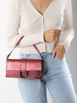 Sac Port paule Nine Cuir Milano Rouge nine NI24066-vue-porte