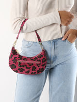 Sac Port paule Velvet Leopardo Cuir Milano Rose velvet leopardo VL24061-vue-porte