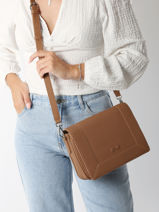 Leather Rotterdam Crossbody Bag Nathan baume Brown mondrian 3-vue-porte