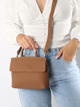 Sac Bandoulire Calie Cuir Nathan baume Marron nathan 19-vue-porte