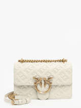 Sac Bandoulire Love Bag Icon Cuir Pinko Beige love bag icon A1YB