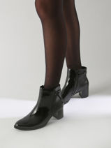 Heeled Boots In Leather Gabor Black women 97-vue-porte