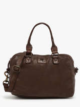 Sac Port� Main Heritage Cuir Biba Marron heritage BT1