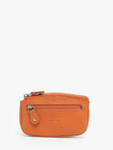 Leather Caviar Coin Purse Crinkles Orange caviar 14036