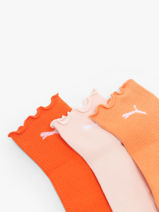 Chaussettes Puma Orange socks women 71228108-vue-porte
