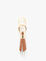 Keychain Charms Leather Lancel Brown charms A13093