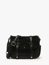Sac Bandoulire Vintage Cuir Mila louise Noir vintage 3677XV