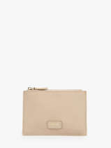 Porte-cartes Zipp� L Ninon Cuir Lancel Beige ninon A10537