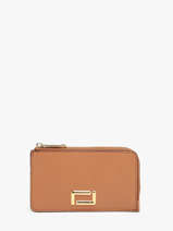 Leather Ang�le Card Holder Lancel Brown angele A13158