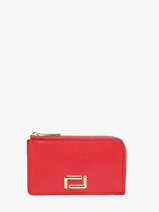 Leather Angle Card Holder Lancel Red angele A13158