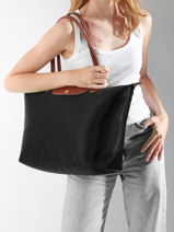 Longchamp Le pliage original Hobo bag Black-vue-porte