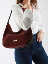 Sac Port� �paule Carrie En Cuir Daim Nathan baume Vert vogue 1-vue-porte