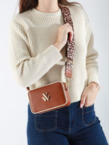 Shoulder Bag Animal Vanessa wu Brown animal MA0110-vue-porte