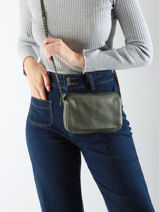 Shoulder Bag Leather Leather Biba Green leather BET6L-vue-porte