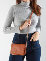 Shoulder Bag Leather Leather Biba Brown leather BET6L-vue-porte