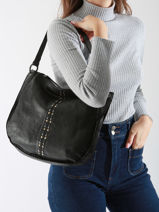 Shoulder Bag Heritage Leather Biba Black heritage HAK3L-vue-porte