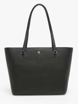 Sac Port paule Medium Karly Cuir Lauren ralph lauren Noir karly 31924351