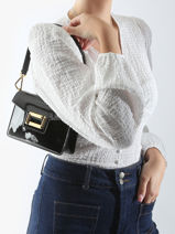 Shoulder Bag Angele Leather Lancel Black angele A13155-vue-porte