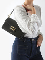 Shoulder Bag Angele Leather Lancel Black angele A13149-vue-porte