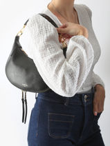 Shoulder Bag Origami Leather Lancel Gray origami A13313-vue-porte