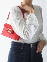 Shoulder Bag Angele Leather Lancel Red angele A13275-vue-porte