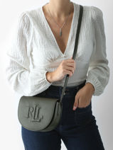 Crossbody Bag Anstey Leather Lauren ralph lauren Green anstey 31950130-vue-porte