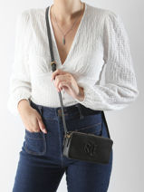 Sac Bandoulire Anstey Cuir Lauren ralph lauren Noir anstey 32951475-vue-porte