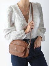 Crossbody Bag Vintage Leather Nat et nin Brown vintage JUDY-vue-porte