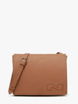 Sac Bandoulire Brugge Cuir Nathan baume Marron n city 2