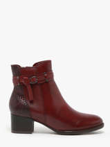 Boots In Leather Tamaris Red accessoires 43