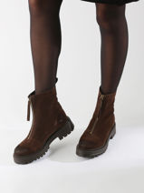 Bottines En Cuir We do Marron women CO99762A-vue-porte