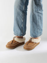 Slippers Tasman Alpine In Leather Ugg Beige women 1158258-vue-porte