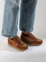 Sneakers In Leather Nathan baume Brown women 242S2603-vue-porte