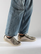 Sneakers Julie In Leather Maison toufet Gold women O22231AT-vue-porte