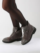 Bottines Crosta En Cuir Alma en pena Gris women I240752-vue-porte